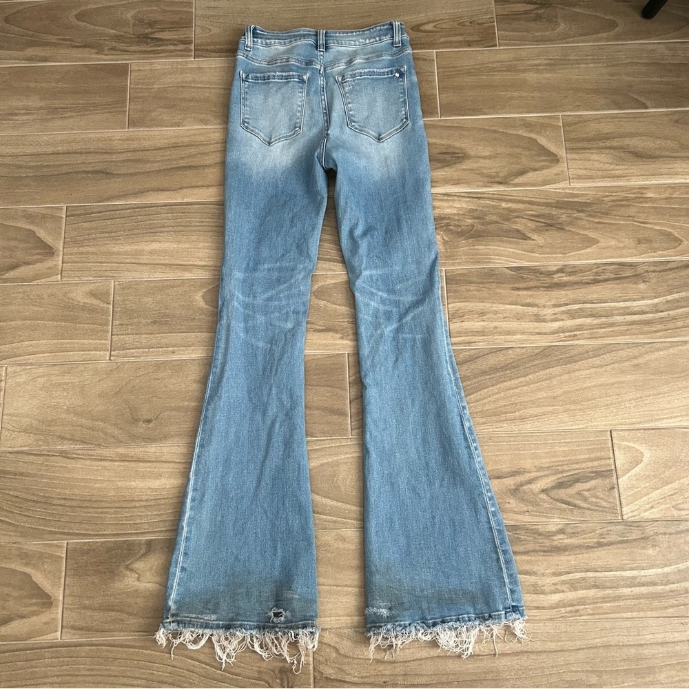 Mica Los Angeles Women's Blue Flare Jeans - Picture 2 of 6